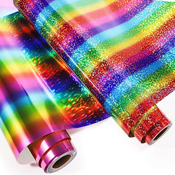 Heat transfer electroplating rainbow lettering film